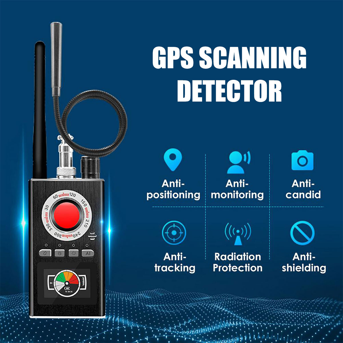 K68/K88 Anti Spy Scanner Detector RF Camera GSM Audio Bug Finder