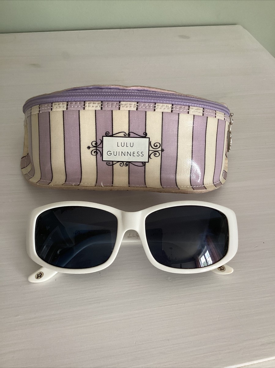 Lulu Guinness White Sunglasses Case, Good Used Condition UK - Main Image