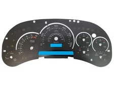2003 – 2005 CADILLAC ESCALADE, H2 STYLE GAUGE FACE BLACK, CLEAR SCALES