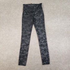 Spanx Leggings Women Small Black Gray Camouflage Stretch Causal Comfort Yoga
