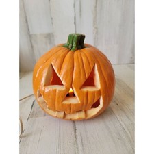Light up Jack O'Lantern Halloween speckled home decor figure