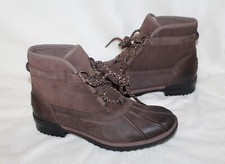 NIB WOMENS UGG GREDA LEATHER WATERPROOF DUCK BOOTS EL CAP BROWN 6 7
