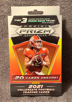 2021 Panini Prizm Draft Picks Collegiate Football Hanger Box-Green Wave Prizms!