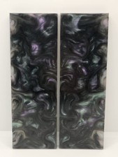 2 PCS COMPOSITE KNIFE HANDLE MATERIAL BLANK SCALES: CELESTIAL 6018