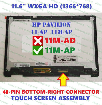 LED LCD Touch Screen Digitizer Glass Bezel HP Pavilion x360 11M-AP0013DX