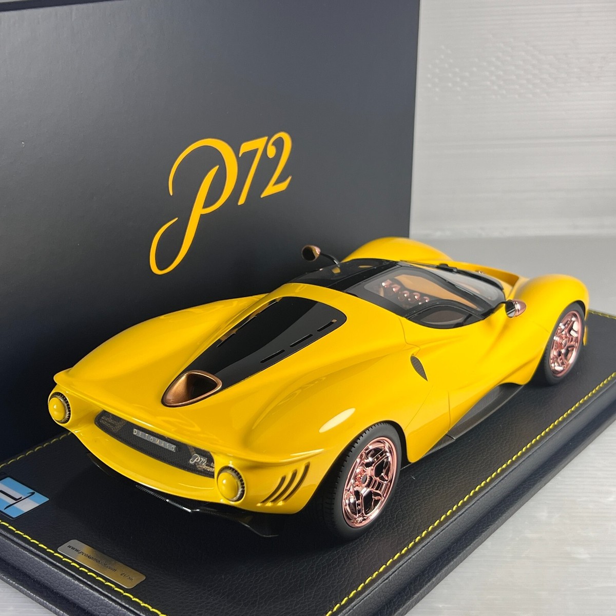 1/18 Peako Model #83811 DeTomaso P72 2025 Yellow Limited 30 pcs