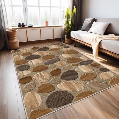 Stone Patterned Rug Pattern Rug,Area Rug, Custom Rug, Floor Rug, Washable Rug