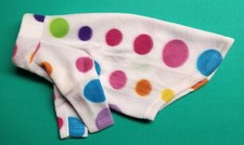 Playful Polka Dot Print Fleece Sweater for Cats  Small Dogs - Size Medium