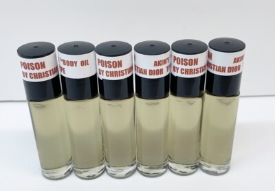 Akim's Perfume Body Oil 0.5 oz (6pc) POISON BY CHRISTIAN DIOR W