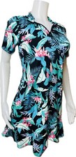 F. Tommy Bahama Golf Dress M Multicolor Short Sleeve Collared Shorts Included