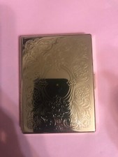 Retro Gold Victorian Scroll 1-Clip Cigarette Case Business Credit Card Holder