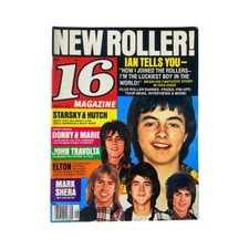 VTG 16 Magazine August 1976 Donny  Marie Osmond VG w Poster No Label