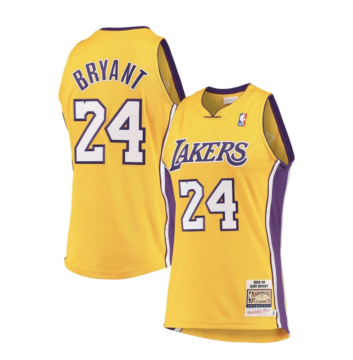 Kobe Bryant Lakers 24 Mitchell Ness 2008 09 Gold Authentic Jersey Size 2XL 56