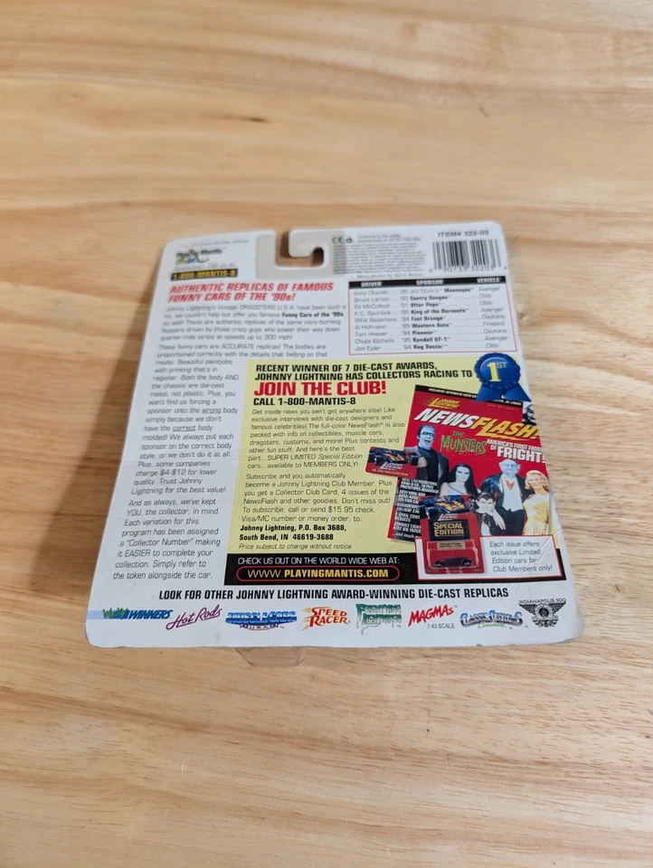 Johnny Lightning Dragster 1997 nuevo uso Pioneer NHRA coche divertido Foto 2 de 4