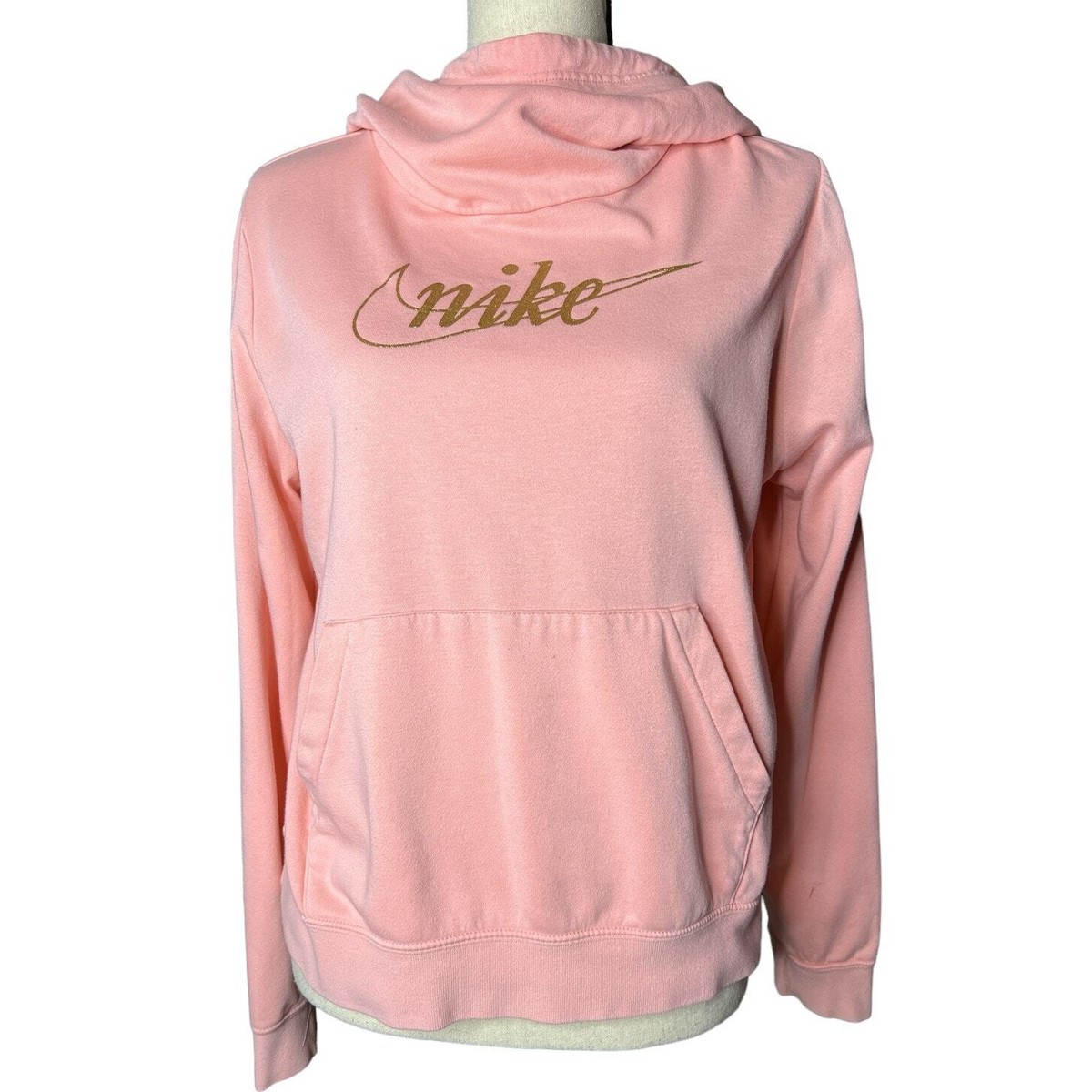 pink and gold nike hoodie