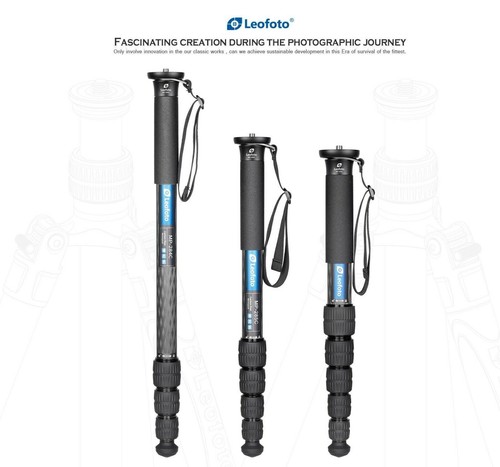 Leofoto MP-366C+VH-10S CF Monopod with VH-10S Two Way Tilt Head - Picture 6 of 12