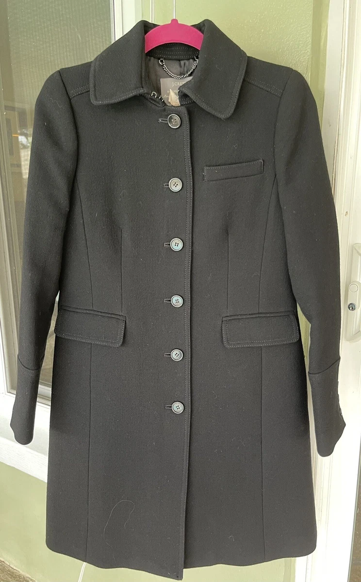 J Crew Wool Blend Pea coat Lined And Is Insulated With Thinsulate Womens Sz 4