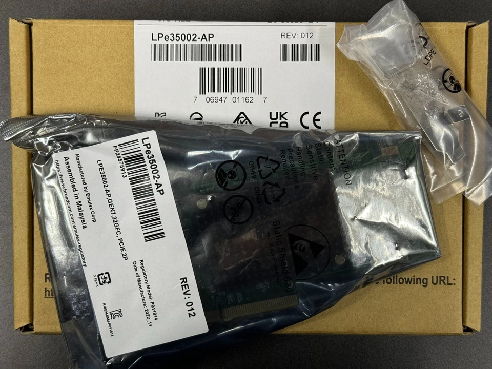 NEW DELL EMULEX LPE35002-AP GEN7 HBA 2Port 32G Optical LC SFP+ PCIe4.0 - Image 3 of 4