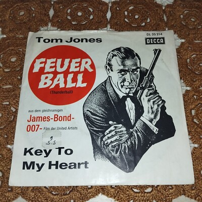 Tom Jones - Feuerball - James Bond - decca - thunderball - deutsch- 45 vinyl