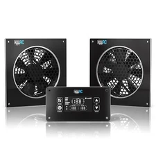 AITECAC 2 Pcs Cabinet Fans with Programmable Controller Quiet Cooling Fan System