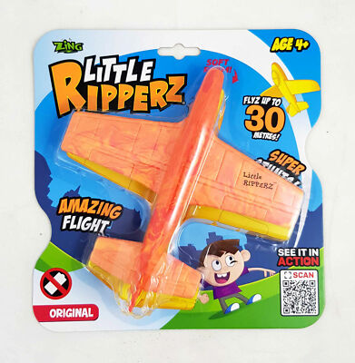 ZING Indoor Outdoor Sports Air Plane Classics Little Ripperz Orange Kids Gift