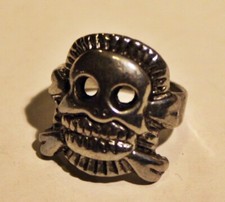 Alien Skull Biker Ring Size 7