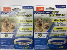 Lot of 2 Hartz Ultra Guard Pro Reflective Flea Tick Collar for Dogs Puppies Dog