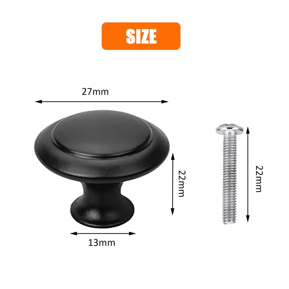 10 Stück Möbelknöpfe Möbelgriffe Schrankknopf Möbelknäuf Tür Knopf Edelstahl - Bild 3 von 4