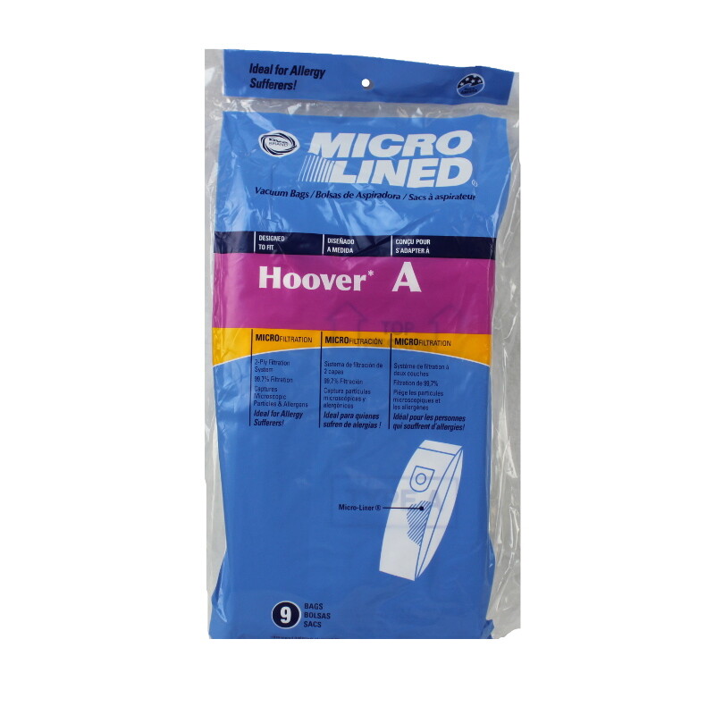 DVC Microlined Bags for Hoover Vacuum Bags Style A Upright 9 Pack eBay