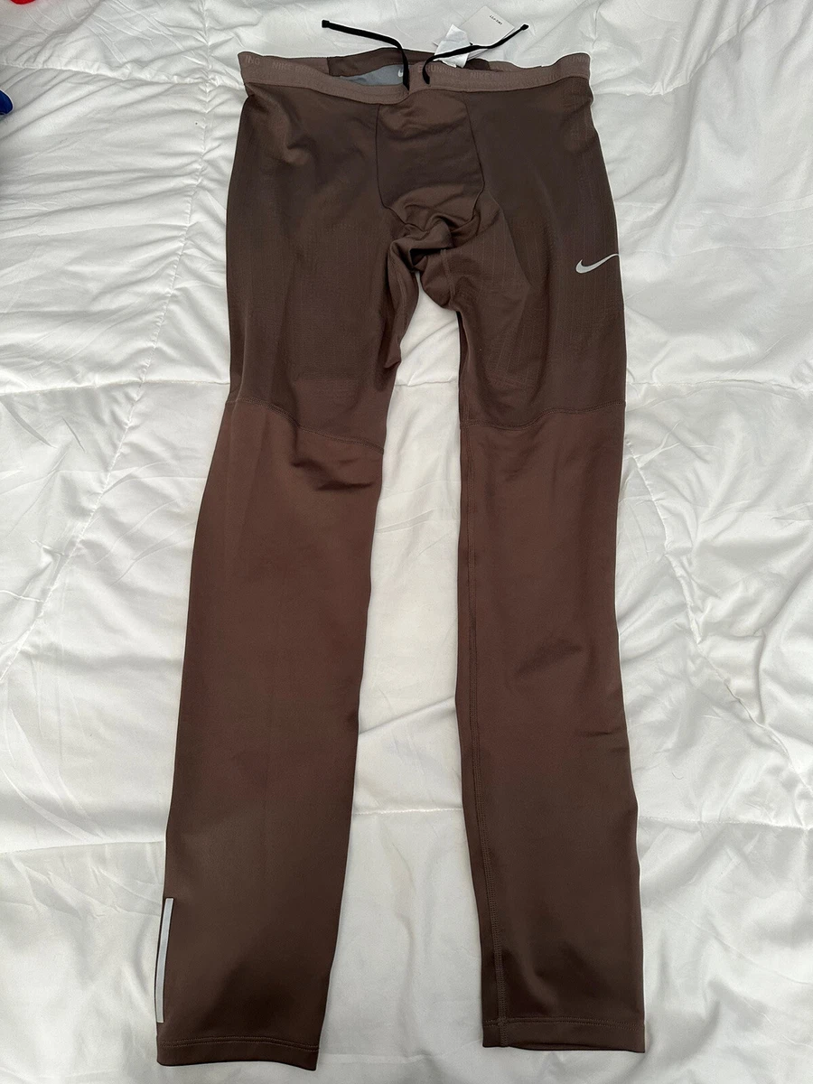 Nike Phenom Elite Men's Running Tights Dri-Fit Brown CZ8823-004