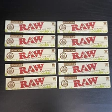 10 Packs Raw Organic Hemp King Size Slim Natural Unrefined Rolling Papers  