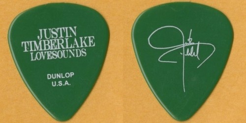 Justin Timberlake 2007 FutureSex/LoveSounds concert tour signature Guitar Pick