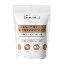 Creamy Peanut Butter Chocolate Protein Powder 15 Servings GrassFed Whey, ...
