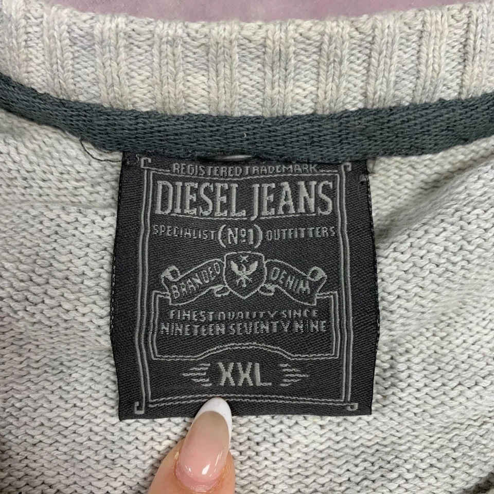 Diesel Jeans Knitted Jumper Chunky Knit Sweater Men's 2XL - Image 4 of 4