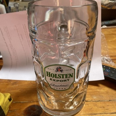 Holsten Export 2 Pint Stein Beer Glass German Pub Bar Man Cave NEW 