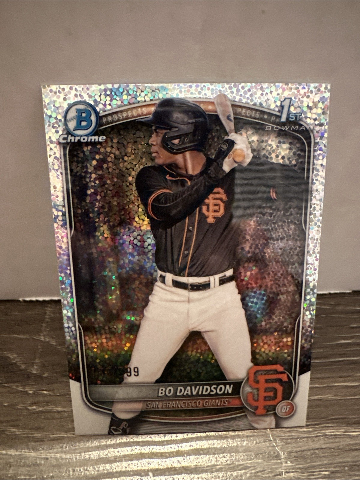 Bo Davidson 2025 1st Bowman Chrome #BCP-206 SPECKLE REFRACTOR 183/299 F6