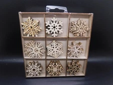 Christmas crafts wood snowflakes 54pcs