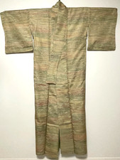 Komon Casual Patterned tosai dyeing Kimono Japanese Pure Silk Traditional