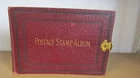 ORIGINAL LINCOLN 'OBLONG CLASP' STAMP ALBUM + VINTAGE M/U WORLD PERIOD COLLECTN