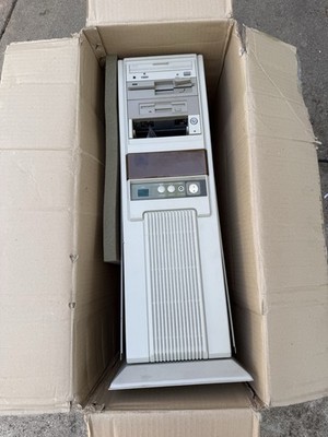 Vintage Intel i486 DX Industrial PC Tower ISA Cards Powers On Rare