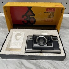 Kodak Instamatic X-35 Color Outfit Vintage Camera In Box Untested As Is