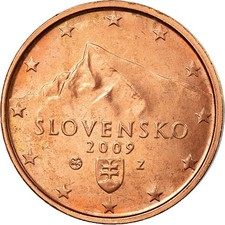 [#754525] Slovakia, 2 Euro Cent, 2009, MS(65-70), Copper Plated Steel, KM:96