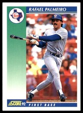 Rafael Palmeiro 1992 Score #55 Texas Rangers MLB READ FREE SHIPPING AutographDen