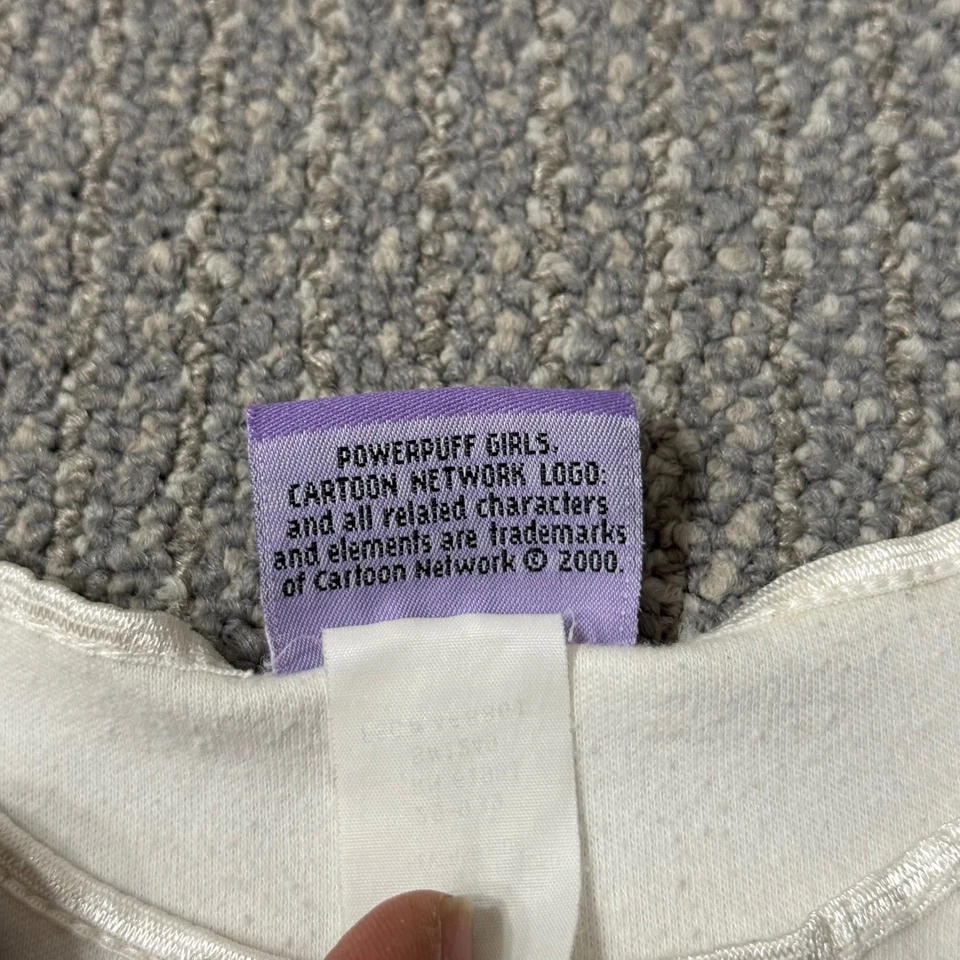 Vintage Powerpuff Girls T-shirt White Lettuce Hem Cartoon Network Size 6 Y2K - Image 4 of 4