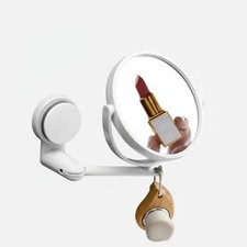 Bathroom Shaving Extendable Makeup 1/2 Sides Mirror Wall Mount