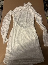 ASOS Design White Lacy Dress Size Small T5
