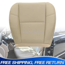 2009-14 For GMC Yukon Denali XL Driver Bottom Perforated Leather Seat Cover TAN