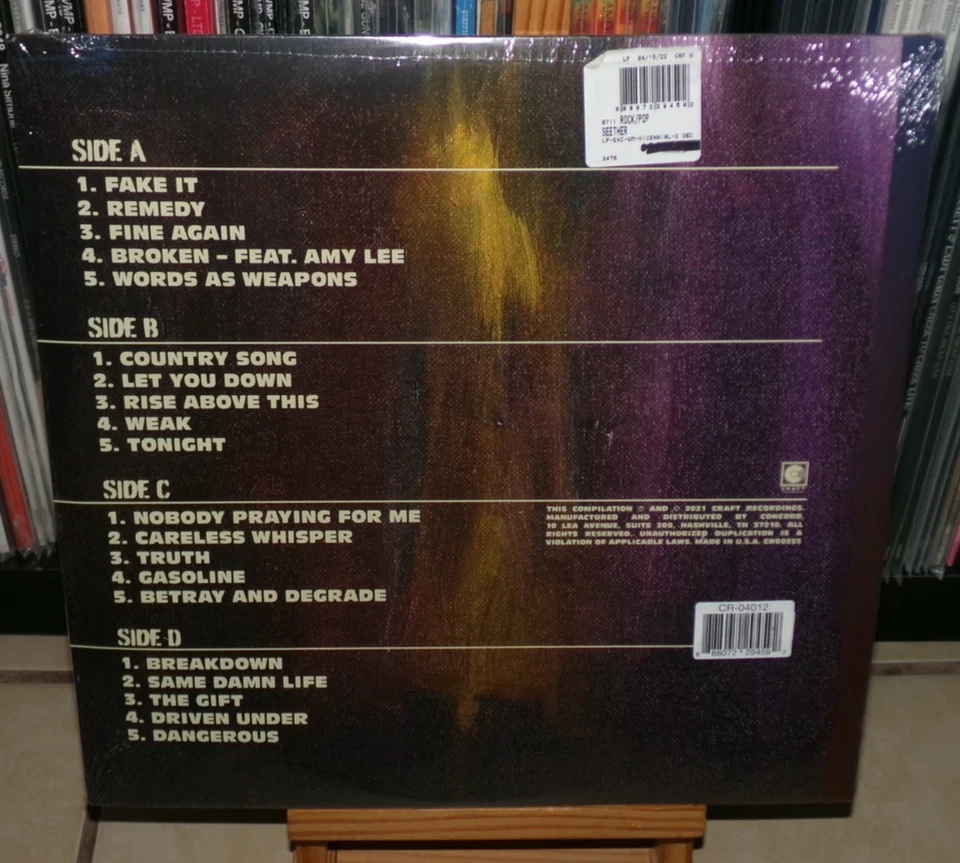 SEETHER VICENNIAL 2 DECADES OF SEETHER ORNAGE LP FAKE IT TRUTH CARELESS WHISPER - Image 2 of 4