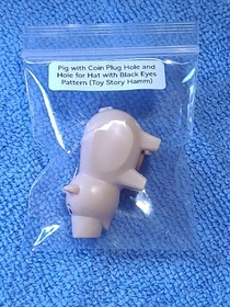 LEGO Toy Story Hamm Piggy Bank Minifigure w/ Rubber Stopper + Coin | Near Mint