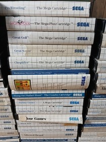 Sega Master System Game Lot Of 82 - Untested - Rough Cases - See Pics